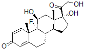 CAS 登录号：100311-08-8， (5Z,9alpha,11alpha,13E)-9-氟-11,17,21-三羟基-孕甾-1,4-二烯-3,20-二酮