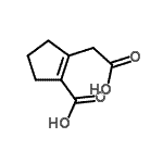 CAS 登录号：100378-73-2， 2-(羧甲基)-1-环戊烯-1-羧酸