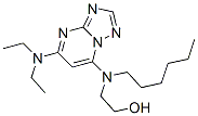 CAS 登录号：100557-06-0， 2-[(4-二乙基氨基-1,5,7,9-四氮杂双环[4.3.0]壬-2,4,6,8-四烯-2-基)-己基-氨基]乙醇