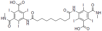 CAS 登录号：10058-41-0， 3,3'-(癸烷二酰基二亚胺)二(2,4,6-三碘-5-(甲基氨基甲酰)苯甲酸)