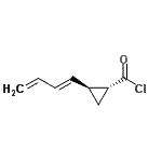 CAS 登录号：100678-76-0， (1R,2S)-2-[(1E)-1,3-丁二烯-1-基]环丙烷甲酰氯