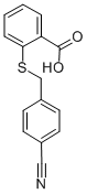 CAS 登录号：100961-52-2， 2-(4-氰基-苄基硫基)-苯甲酸