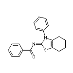 CAS 登录号：102002-71-1， N-[(2Z)-3-苯基-4,5,6,7-四氢-1,3-苯并噻唑-2(3H)-亚基]苯甲酰胺