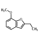 结构式 CAS# 102234-44-6, 2-乙基-7-甲氧基-1-苯并呋喃