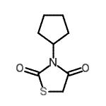 CAS 登录号：102936-72-1， 3-环戊基-1,3-噻唑烷-2,4-二酮