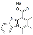 CAS 登录号：10326-86-0， 1,2,3-三甲基吡啶并[1,2-a]苯并咪唑-4-羧酸钠