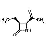 CAS 登录号：103365-44-2， (3S,4S)-4-乙酰基-3-乙基-2-氮杂环丁酮