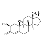 结构式 CAS# 10390-14-4, (2beta,17beta)-2,17-二羟基雄甾-4-烯-3-酮