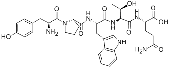 CAS#: 103930-65-0， (4S)-5-Amino-4-[[(2S,3R)-2-[[(2S)-2-[[(2S)-1-[(2S)-2-Amino-3-(4-Hydroxyphenyl)Propanoyl]Pyrrolidine-2-Carbonyl]Amino]-3-(1H-Indol-3-Yl)Propanoyl]Amino]-3-Hydroxybutanoyl]Amino]-5-Oxopentanoic Acid