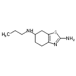 结构式 CAS# 104678-86-6, N<sup>6</sup>-丙基-4,5,6,7-四氢-1,3-苯并噻唑-2,6-二胺