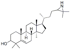 CAS 登录号：104960-23-8， (3S,5R,10S,13R,14R,17R)-17-[(2R)-4-(3,3-二甲基氮丙啶-2-基)丁烷-2-基]-4,4,10,13,14-五甲基-2,3,5,6,7,11,12,15,16,17-十氢-1H-环戊二烯并[a]菲-3-醇