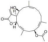 CAS 登录号：104992-91-8， [(1S,2S,4Z,8Z,10S,12Z,14S)-2-羟基-4,8,12-三甲基-17-亚甲基-16-氧代-15-氧杂双环[12.3.0]十七-4,8,12-三烯-10-基]乙酸酯