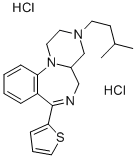 CAS 登录号：105138-51-0， 3-(3-甲基丁基)-7-噻吩-2-基-2,4,4a,5-四氢-1H-吡嗪并[1,2-a][1,4]苯并二氮杂卓二盐酸盐