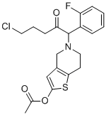 CAS#: 1056459-37-0， 5-(5-Chloro-1-(2-fluorophenyl)-2-oxopentyl)-4,5,6,7-tetrahydrothieno[3,2-c]pyridin-2-yl acetate