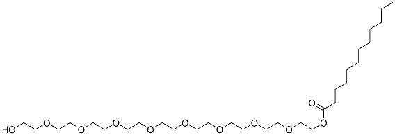 CAS 登录号：106-08-1， 2-[2-[2-[2-[2-[2-[2-[2-(2-羟基乙氧基)乙氧基]乙氧基]乙氧基]乙氧基]乙氧基]乙氧基]乙氧基]乙基月桂酸酯