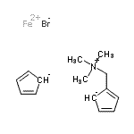 CAS 登录号：106157-30-6， 铁(2+)溴化物2,4-环戊二烯化-2-[(三甲基铵基)甲基]-2,4-环戊二烯化(1:1:1:1)