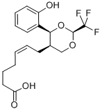 CAS 登录号：106393-80-0， (Z)-7-[(2S,4S,5R)-4-(2-羟基苯基)-2-(三氟甲基)-1,3-二恶烷-5-基]庚-5-烯酸