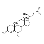 CAS 登录号：106460-50-8， (3alpha,6alpha)-3,6-二羟基胆-4-烯-24-酸