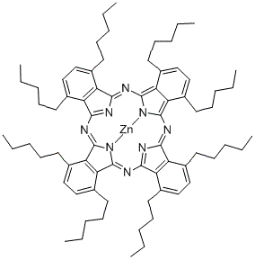 结构式 CAS# 107227-89-4, 锌(II)-八戊基-酞菁