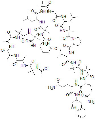 CAS#: 107395-31-3， 2-L-Alanine-3-L-Alanine-6-(2-Methylalanine)-9-L-Leucine-18-L-Glutaminealamethicin I
