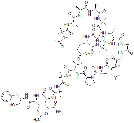 CAS#: 107395-32-4， 2-L-Alanine-3-L-Alanine-6-(2-Methylalanine)-18-L-Glutaminealamethicin I