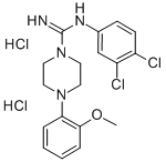 CAS#: 107707-55-1， N'-(3,4-Dichlorophenyl)-4-(2-Methoxyphenyl)Piperazine-1-Carboximidamide Dihydrochloride