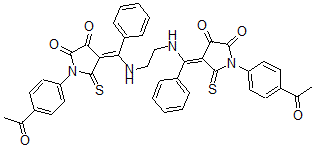 CAS#: 107887-99-0， 4,4'-(1,2-Ethanediylbis(imino(phenylmethylidyne)))bis(1-(4-acetylphenyl)-5-thioxo-2,3-Pyrrolidinedione