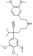 CAS#: 108050-23-3， 5-[2-(3,4-Dimethoxyphenyl)Ethylamino]-2-Propan-2-Yl-2-(3,4,5-Trimethoxyphenyl)Pentanenitrile