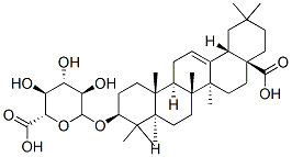 CAS 登录号：108322-31-2， (2S,3S,4S,5R,6R)-6-[[(3S,4aR,6aR,6bS,8aS,12aS,14aR,14bR)-8a-羧基-4,4,6a,6b,11,11,14B-七甲基-1,2,3,4A,5,6,7,8,9,10,12,12A,14,14alpha-十四氢苉-3-基]氧基]-3,4,5-三羟基四氢吡喃-2-羧酸