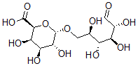 CAS 登录号：109280-58-2， (2S,3R,4S,5R,6S)-3,4,5-三羟基-6-[(2R,3R,4S,5R)-2,3,4,5-四羟基-6-氧代己氧基]四氢吡喃-2-羧酸