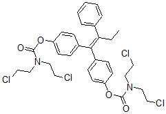 CAS#: 110008-65-6， [4-[1-[4-[Bis(2-Chloroethyl)Carbamoyloxy]Phenyl]-2-Phenylbut-1-Enyl]Phenyl] N,N-Bis(2-Chloroethyl)Carbamate