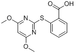 结构式 CAS# 110284-79-2, 2-[(4,6-二甲氧基-2-嘧啶基)硫代]-苯甲酸