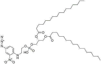 CAS 登录号：110457-62-0， [(2R)-1-[2-[(4-叠氮基-2-硝基苯基)氨基]乙氧基-羟基磷酰]氧基-3-棕榈酰氧基丙-2-基]十六烷酸酯