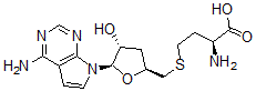CAS 登录号：110880-46-1， (2S)-2-氨基-4-[[(2S,4R,5R)-5-(4-氨基吡咯并[2,3-d]嘧啶-7-基)-4-羟基四氢呋喃-2-基]甲硫基]丁酸