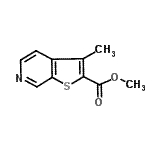 结构式 CAS# 111043-08-4, 甲基3-甲基噻吩并[2,3-c]吡啶-2-羧酸酯
