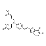 CAS#: 111281-59-5， ({4-[(6,7-Dichloro-1,3-Benzothiazol-2-Yl)Diazenyl]Phenyl}Imino)Di-2,1-Ethanediyl Diacetate