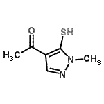 CAS 登录号：111493-63-1， 1-(1-甲基-5-硫基-1H-吡唑-4-基)乙酮