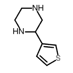 结构式 CAS# 111760-38-4, 2-(3-噻吩基)哌嗪