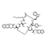 CAS#: 111857-96-6， (4R,7S,10S,13R,16S,19R)-10-(4-Aminobutyl)-N-[(2R)-1-Amino-3-(2-Naphthyl)-1-Oxo-2-Propanyl]-19-{[(2R)-2-Amino-3-(2-Naphthyl)Propanoyl]Amino}-16-(4-Hydroxybenzyl)-13-(1H-Indol-3-Ylmethyl)-7-Isopropyl-6, 9,12,15,18-Pentaoxo-1,2-Dithia-5,8,11,14,17-Pentaazacycloicosane-4-Carboxamide
