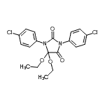 CAS 登录号：113569-25-8， 1,3-二(4-氯苯基)-5,5-二乙氧基-2,4-咪唑烷二酮
