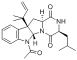 CAS 登录号：113706-21-1， (3S-(3alpha,5aalpha,10balpha,11abeta))-6-乙酰基-10b-(1,1-二甲基-2-丙烯基)-6,10b,11,11a-四氢-3-(2-甲基丙基)-2H-吡嗪并(1',2':1,5)吡咯并(2,3-b)吲哚-1,4-(3H,5ah)-二酮