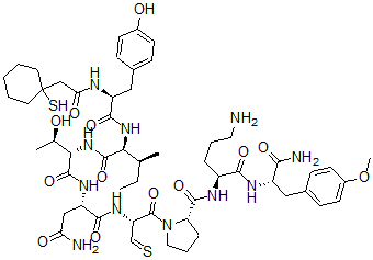 CAS#: 114056-26-7， [[(2S,3R)-3-Hydroxy-2-[[(2S,3S)-2-[[(2S)-3-(4-hydroxyphenyl)-2-[2-(1-sulfanylcyclohexyl)ethanoylamino]propanoyl]amino]-3-methyl-pentanoyl]amino]butanoyl]amino]butanediamide