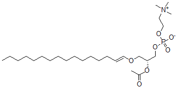 CAS 登录号：114414-96-9， 1-O-十六碳-1'-烯基-2-乙酰基-Sn-甘油-3-磷酰胆碱