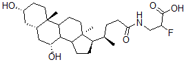 CAS 登录号：114818-27-8， 3-[[(4R)-4-[(3R,5S,7R,10S,13R,17R)-3,7-二羟基-10,13-二甲基-2,3,4,5,6,7,8,9,11,12,14,15,16,17-十四氢-1H-环戊二烯并[a]菲-17-基]戊酰]氨基]-2-氟丙酸