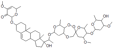 CAS#: 114828-47-6， 2-[[17-Hydroxy-17-[1-[5'-(5-Hydroxy-4-Methoxy-6-Methyloxan-2-Yl)Oxy-4'-Methoxy-6',9-Dimethylspiro[4,5A,6,7,9,9alpha-Hexahydropyrano[4,5-f][1,2,5]Trioxepine-3,2'-Oxane]-7-Yl]Oxyethyl]-10,13-Dimethyl-1,2,3,4,7,8,9,11,12,14,15,16-Dodecahydrocyclopenta[a]Phenanthren-3-Yl]Oxy]-4-Methoxy-6-Methyl-6H-Pyran-3-One