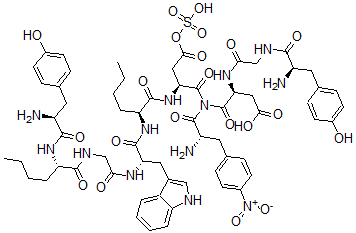 CAS#: 115136-01-1， Tyr-Gly-(Nle(28,31)Cholecystokinin (26-33) 4-nitro-Phe(33))