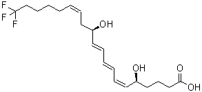 CAS 登录号：115178-97-7， (5S,6Z,8E,10E,12R,14Z)-20,20,20-三氟-5,12-二羟基-6,8,10,14-二十碳四烯酸