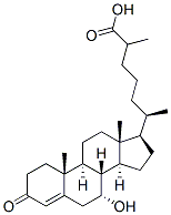 CAS 登录号：115538-85-7， (7alpha)-7-羟基-3-氧代-胆甾-4-烯-26-酸
