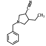 CAS 登录号：115687-25-7， 1-苄基-4-乙基-3-吡咯烷甲腈