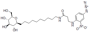 CAS 登录号：115756-34-8， 3-[(4-叠氮基-2-硝基苯基)氨基]-N-[10-[(2S,3R,4R,5S,6R)-3,4,5-三羟基-6-(羟基甲基)四氢吡喃-2-基]癸基]丙酰胺